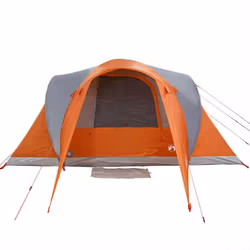 vidaXL Family Tent Dome 6-Person Camping Tent Lightweight Tent Waterproof - grey and orange - Additional view 6