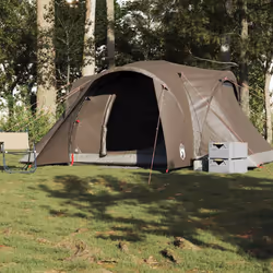 vidaXL Family Tent Dome 6-Person Camping Tent Lightweight Tent Waterproof - brown, 375 x 225 x 176 cm - Additional view 2