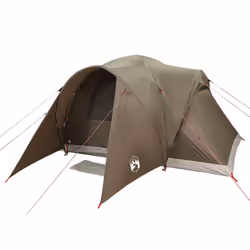 vidaXL Family Tent Dome 6-Person Camping Tent Lightweight Tent Waterproof - brown, 375 x 225 x 176 cm - Additional view 4