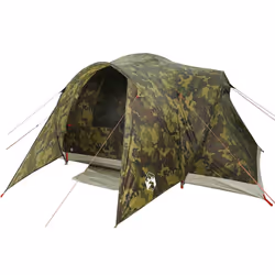 vidaXL Family Tent Dome 6-Person Camping Tent Lightweight Tent Waterproof - camouflage, 375 x 225 x 176 cm - Additional view 4