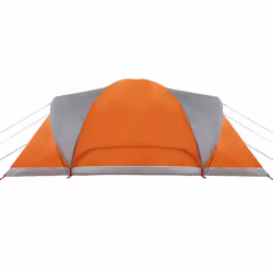 vidaXL Family Tent Dome 6-Person Camping Tent Lightweight Tent Waterproof - grey and orange, 494 x 370 x 190 cm - Additional view 8