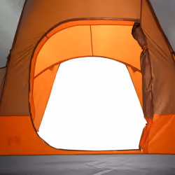 vidaXL Family Tent Dome 6-Person Camping Tent Lightweight Tent Waterproof - grey and orange, 494 x 370 x 190 cm - Additional view 9