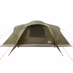 vidaXL Family Tent Dome 6-Person Camping Tent Lightweight Tent Waterproof - olive green, 494 x 370 x 190 cm - Additional view 6