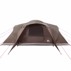 vidaXL Family Tent Dome 6-Person Camping Tent Lightweight Tent Waterproof - brown, 494 x 370 x 190 cm - Additional view 6