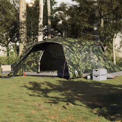 vidaXL Family Tent Dome 6-Person Camping Tent Lightweight Tent Waterproof - camouflage, 494 x 370 x 190 cm - Additional view 2