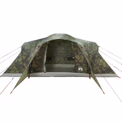 vidaXL Family Tent Dome 6-Person Camping Tent Lightweight Tent Waterproof - camouflage, 494 x 370 x 190 cm - Additional view 5