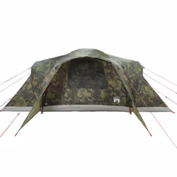vidaXL Family Tent Dome 6-Person Camping Tent Lightweight Tent Waterproof - camouflage, 494 x 370 x 190 cm - Additional view 6