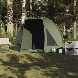 vidaXL Fishing Tent Waterproof Lightweight Tent Patio Camping Tent Day Shelter - olive green