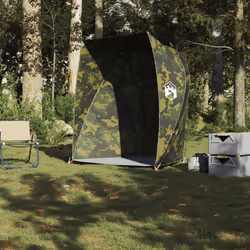 vidaXL Fishing Tent Olive Green Waterproof tent fishing shelter - camouflage