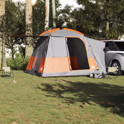vidaXL Car Tent 4-Person Car Tailgate Tent SUV Tailgate Awning Waterproof - grey and orange - Additional view 2