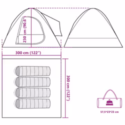 vidaXL Car Tent 4-Person Car Tailgate Tent Tailgate Awning Blue Waterproof - Additional view 3