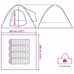 vidaXL Car Tent 4-Person Car Tailgate Shade Tent Grey and Orange Waterproof - Additional view 3