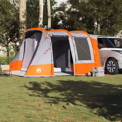 vidaXL Car Tent Grey and Orange Waterproof tent garden tent outdoor shelter - grey and orange - Additional view 5