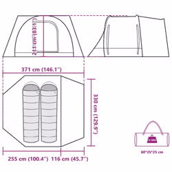 vidaXL Car Tent 2-Person Car Tailgate Tent Tailgate Awning Green Waterproof - Additional view 3
