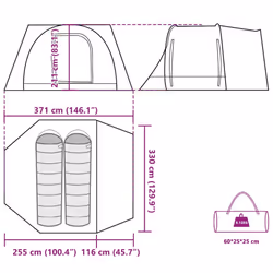 vidaXL Car Tent 2-Person Car Tailgate Tent Tailgate Awning Blue Waterproof - Additional view 3