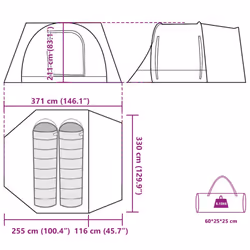 vidaXL Car Tent 2-Person Car Tailgate Shade Tent Grey and Orange Waterproof - Additional view 3