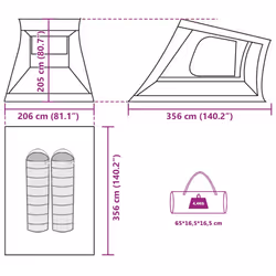vidaXL Car Tent 2-Person Camouflage Waterproof tent garden tent - camouflage
