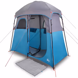 vidaXL Shower Tent 2-Person Patio Privacy Tent Toilet Tent Shelter Waterproof - blue