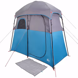 vidaXL Shower Tent 2-Person Patio Privacy Tent Toilet Tent Shelter Waterproof - blue - Additional view 4