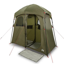 vidaXL Shower Tent 2-Person Patio Privacy Tent Toilet Tent Shelter Waterproof - olive green