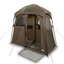 vidaXL Shower Tent 2-Person Patio Privacy Tent Toilet Tent Shelter Waterproof - brown