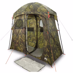 vidaXL Shower Tent 2-Person Patio Privacy Tent Toilet Tent Shelter Waterproof - camouflage