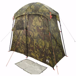 vidaXL Shower Tent 2-Person Patio Privacy Tent Toilet Tent Shelter Waterproof - camouflage - Additional view 4