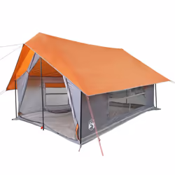 vidaXL Camping Tent 5-Person Outdoor Lightweight Tent Dome Tent Waterproof - grey and orange - Additional view 2