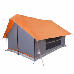 vidaXL Camping Tent 5-Person Outdoor Lightweight Tent Dome Tent Waterproof - grey and orange - Additional view 4