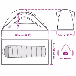 vidaXL Camping Tent 1-Person Blue Waterproof tent camping shelter - green