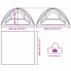 vidaXL Party Tent Grey Waterproof tent garden tent outdoor shelter - azure blue