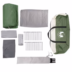 vidaXL Family Tent Tunnel 8-Person Green Waterproof tent garden tent - green - Additional view 9