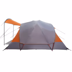 vidaXL Family Tent Tunnel 8-Person Green Waterproof tent garden tent - grey and orange - Additional view 6