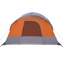 vidaXL Family Tent Tunnel 8-Person Green Waterproof tent garden tent - grey and orange - Additional view 7