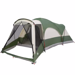 vidaXL Family Tent Tunnel 8-Person Grey and Orange Waterproof tent garden tent - green