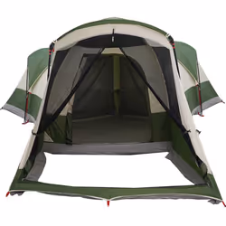 vidaXL Family Tent Tunnel 8-Person Grey and Orange Waterproof tent garden tent - green - Additional view 4