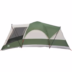 vidaXL Family Tent Tunnel 8-Person Grey and Orange Waterproof tent garden tent - green - Additional view 6
