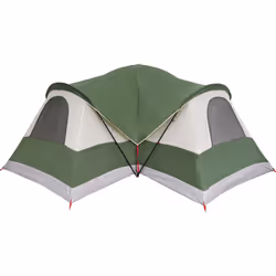 vidaXL Family Tent Tunnel 8-Person Grey and Orange Waterproof tent garden tent - green - Additional view 7