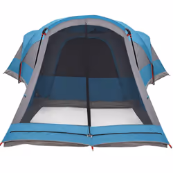 vidaXL Family Tent Tunnel 8-Person Grey and Orange Waterproof tent garden tent - blue - Additional view 5