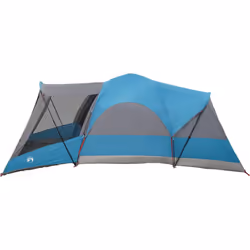 vidaXL Family Tent Tunnel 8-Person Grey and Orange Waterproof tent garden tent - blue - Additional view 6