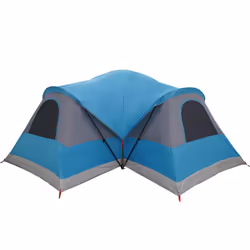 vidaXL Family Tent Tunnel 8-Person Grey and Orange Waterproof tent garden tent - blue - Additional view 7