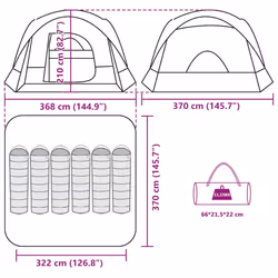 vidaXL Family Tent Cabin 6-Person Green Waterproof tent garden tent - green