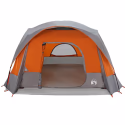 vidaXL Family Tent Cabin 6-Person Green Waterproof tent garden tent - grey and orange - Additional view 4