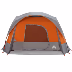 vidaXL Family Tent Cabin 6-Person Green Waterproof tent garden tent - grey and orange - Additional view 5