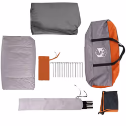 vidaXL Family Tent Cabin 6-Person Green Waterproof tent garden tent - grey and orange - Additional view 9