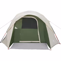 vidaXL Camping Tent Cabin 4-Person Grey and Orange Waterproof tent - green - Additional view 5