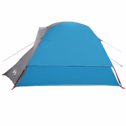 vidaXL Camping Tent Cabin 4-Person Grey and Orange Waterproof tent - blue - Additional view 6