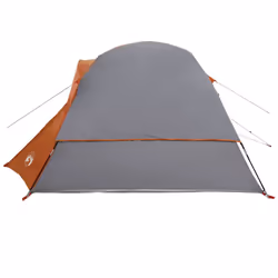 vidaXL Camping Tent Cabin 4-Person Grey and Orange Waterproof tent - grey and orange - Additional view 6