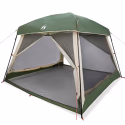 vidaXL Family Tent Cabin 6-Person Grey and Orange Waterproof tent garden tent - green
