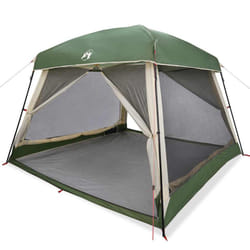 vidaXL Family Tent Cabin 6-Person Grey and Orange Waterproof tent garden tent - green